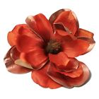 12972 - Orange/Glitter Flower Clip 2pc - |GR-31|