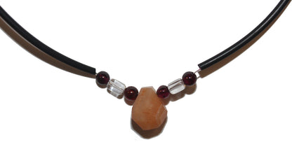 13113 - 16" Orange Beryl Pendant Necklace - |Clear-227|