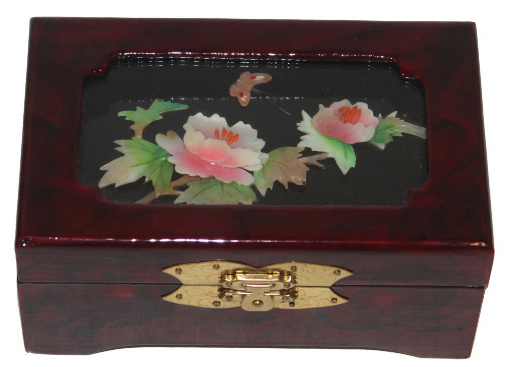 13116 - Rosewood 6x4" Music Jewelry Box MOP |F-27|