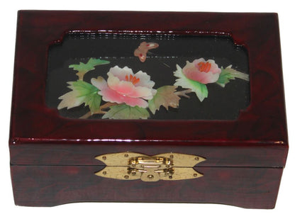 13116 - Rosewood 6x4" Music Jewelry Box MOP |F-27|
