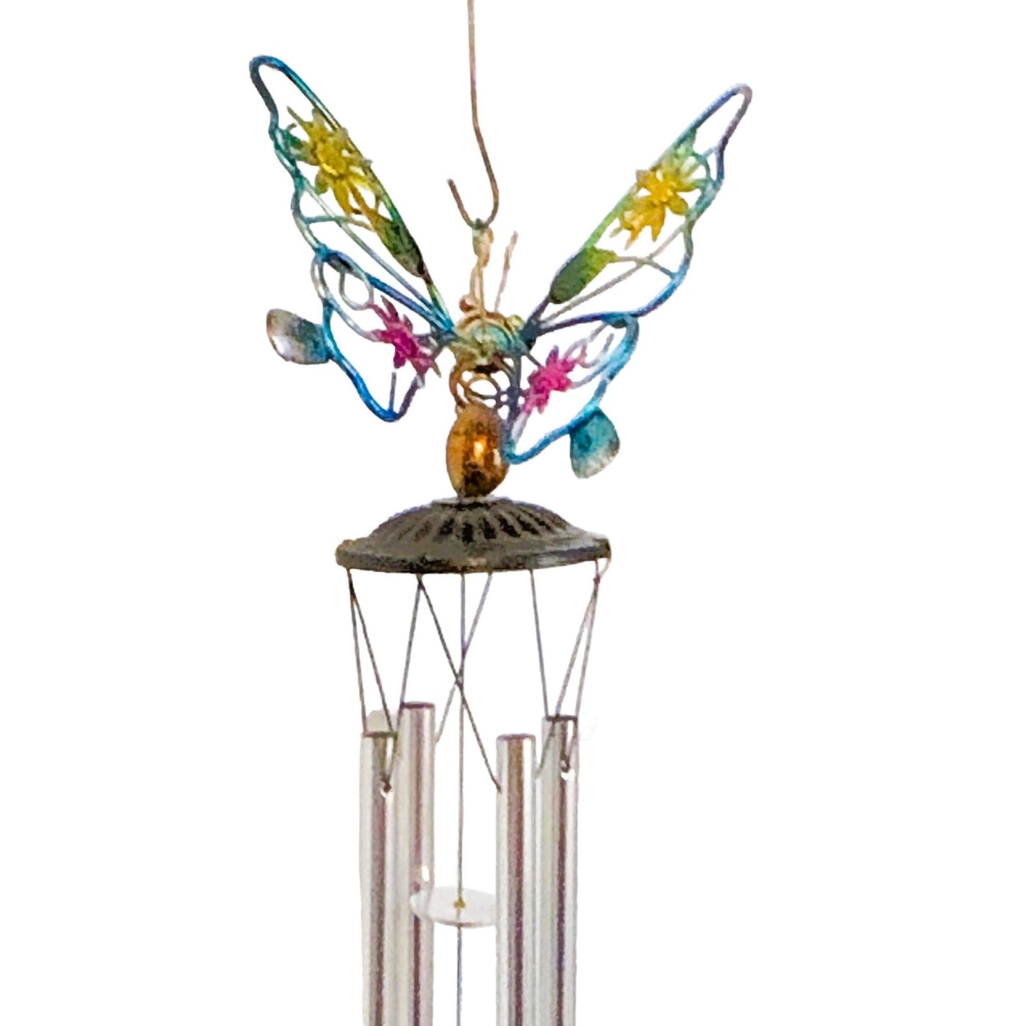 1317 - Multi-Color Butterfly Windchime |G-6|