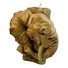 13266 -Decorative 6-Inch Elephant Candle with Botanical Foliage |TBD|