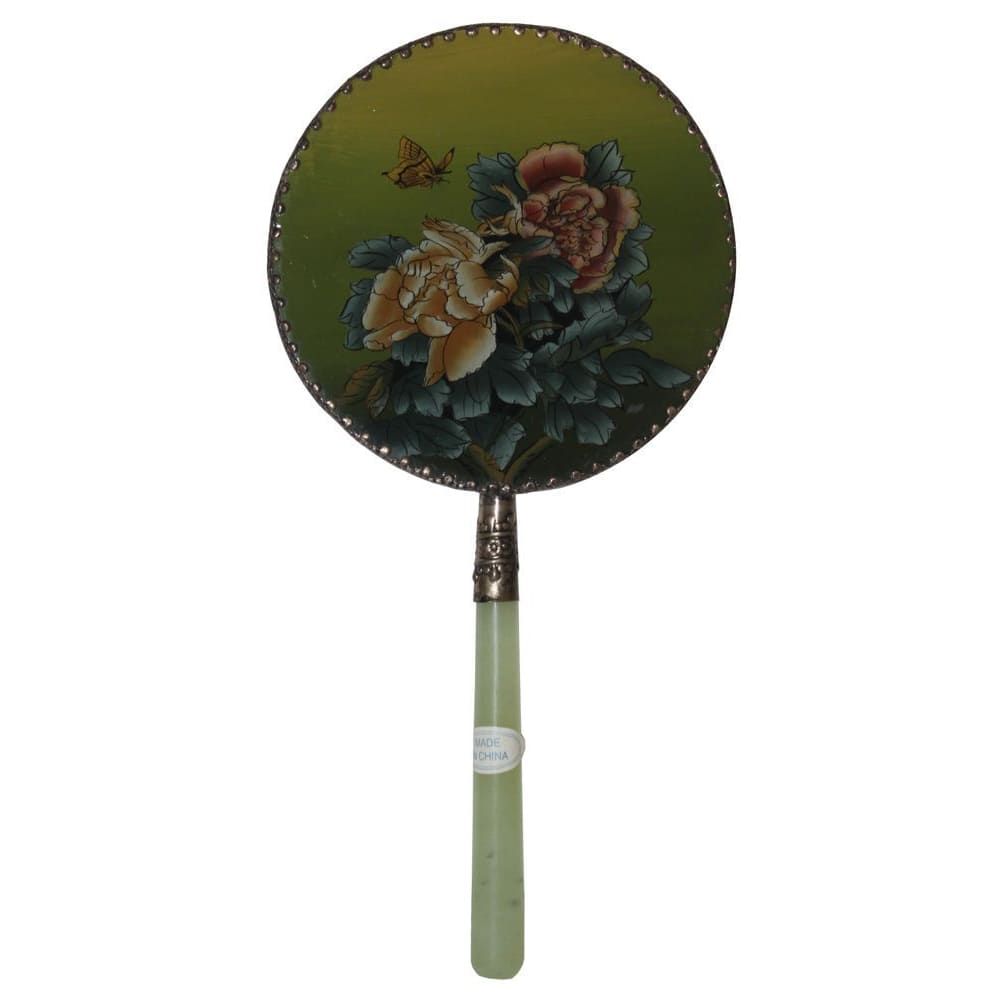 1328 - Butterfly & Jade Hand Mirror - |2-1|