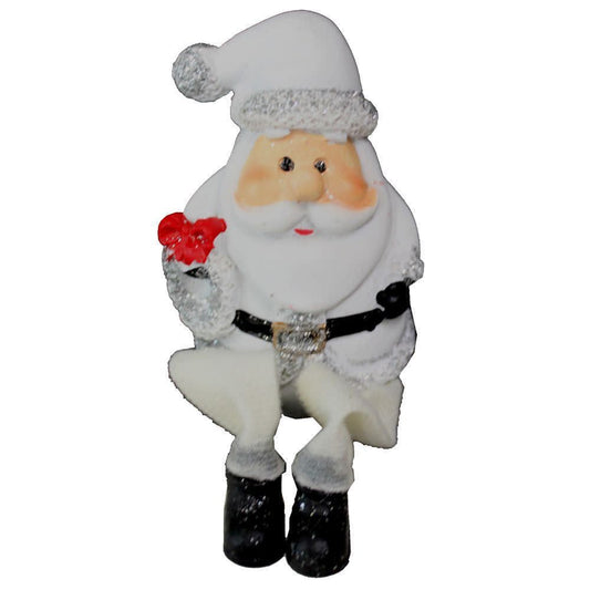 1340 - 6" White Santa Shelf Sitter - Set of Two |Pod 2-62|