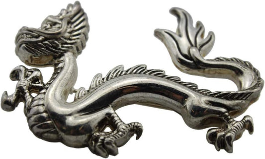 1341 - Brooch/Pendant Dragon Silver - |Clear-26|