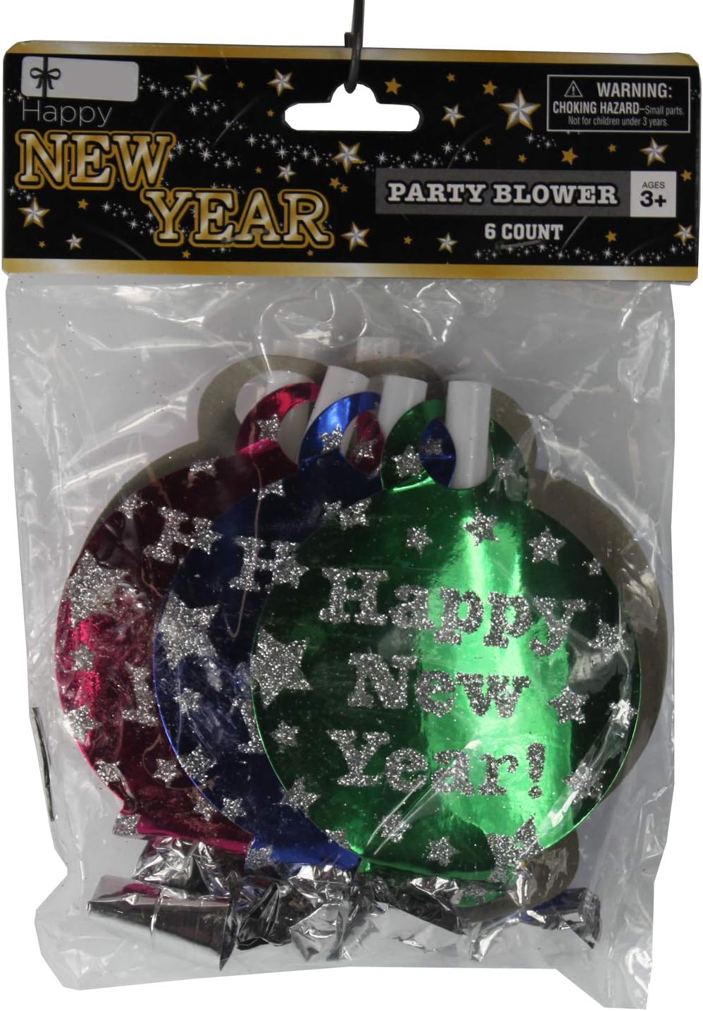1344 - New Year Party Blower 6 Pack - [Pod 1-69]
