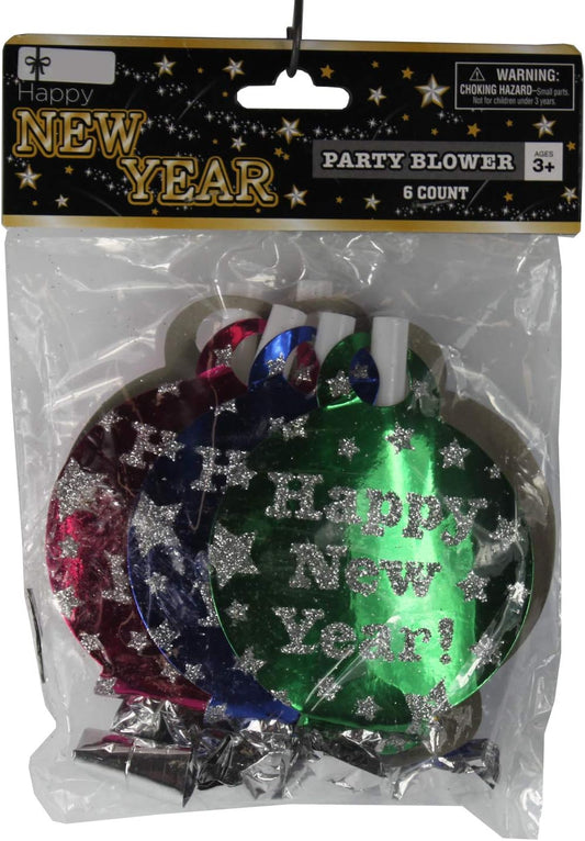 1344 - New Year Party Blower 6 Pack - [Pod 1-69]