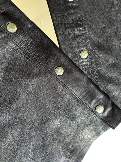 13445 - Black Leather Chaps - |H-46|