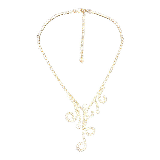 13455 - 18" Crystal Costume Jewelry Necklace - |Clear-227|