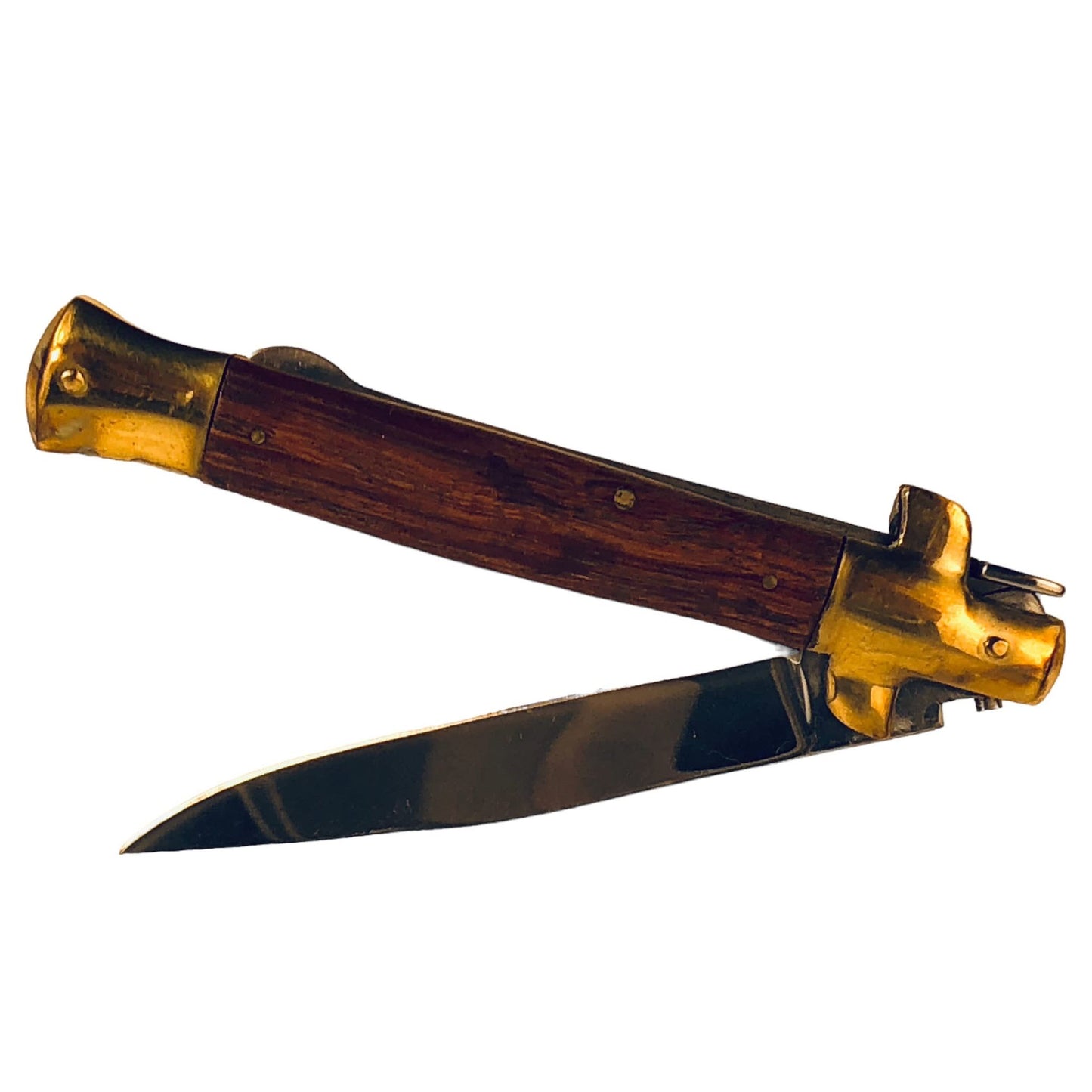 1350 - Brown Gold Hunting Lock Knife - |113/Store|