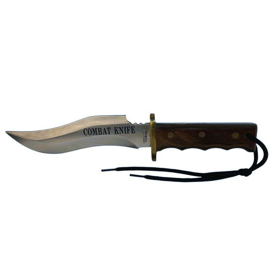 13550 - Combat Knife With Wood Handle 7-Inch Blade 11-1/4" Whole |82|