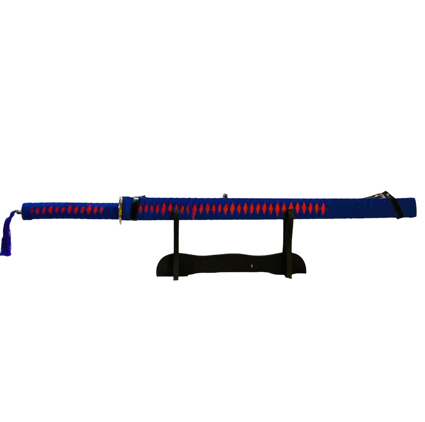 13551 - Ninja Cloth Red/Blue 28" Steel Blade 9" Cloth Hilt |2-D|