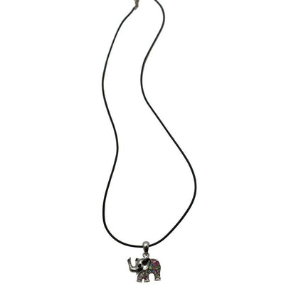 1356 - Necklace Elephant Multi Crystal - |Clear-94|