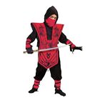 13573 - Red Ninja Uniforms for Boys Large with Vibrant Hooded Top and Black Accents |BHA-12|