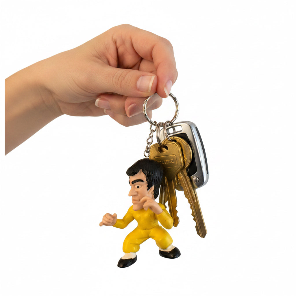 13587 - Karate Guy Yellow Suit Keychain 4" |DVD-39| Sent for prep 8/26 CN