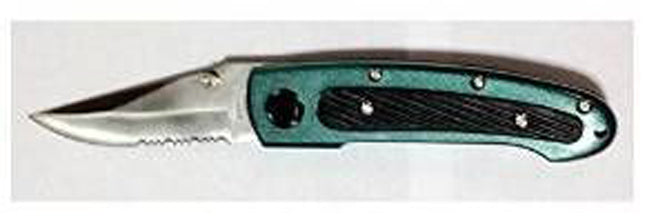 13595 - Pocket Knife (Super Knife #LK-20150GR-BK) Green and Black - |104/Store|