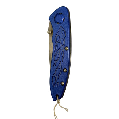 13610 - 3" Blade Pocket Knife Blue (Super Knife #LK-47030BL) |100|