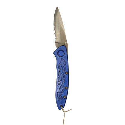 13610 - 3" Blade Pocket Knife Blue (Super Knife #LK-47030BL) |100|