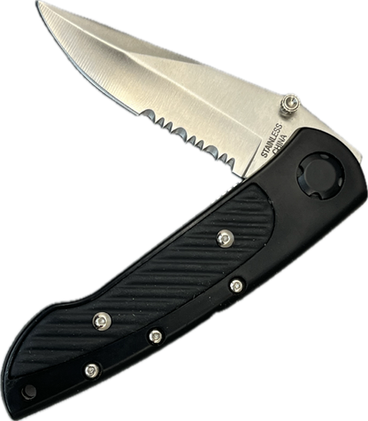 13612 - 3" Blade Black Pocket Knife (Super Knife #LK-47031BK-BK) |110| |Store|
