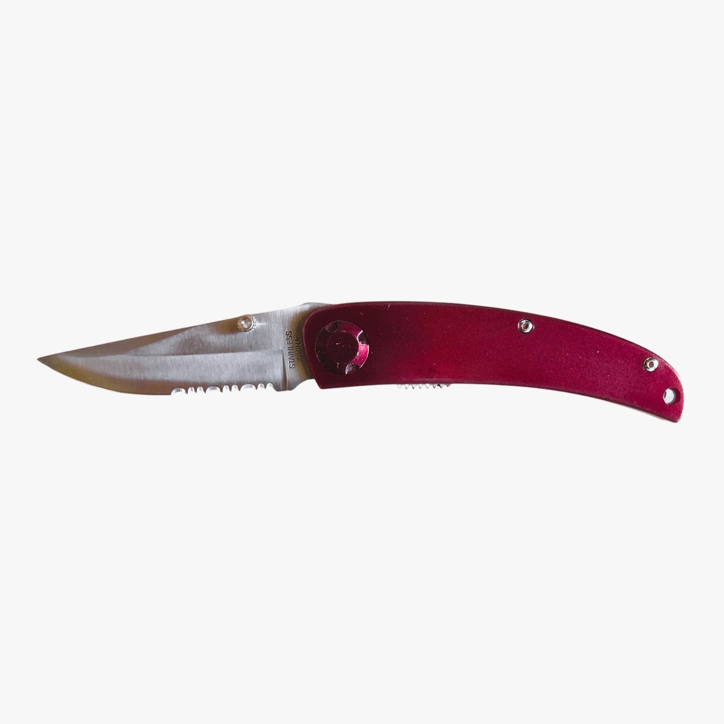 13617 - Set of 2 Knife 7 Red Pocket (Super Knife #LK-47036RD) |108|
