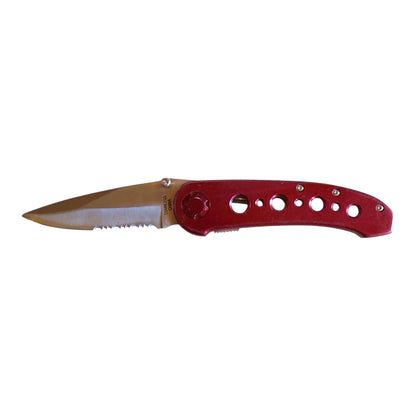 13622 - Set of Two 4.5" Closed Serrated Pocket Folding Knife Red |112|STORE|