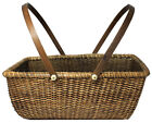 13634 - 14" Wicker Basket w Handles - |Connie's Desk|
