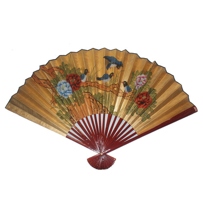13655 - Large 60" Bird and Flower Decorative Fan for Wall