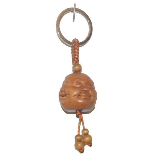 1367 - Wood Spiritual Keychain Buddha - |DVD-37|