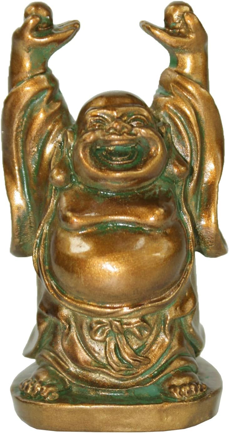 13711 - 2" Copper Buddha - Balls Raised - [X-33]