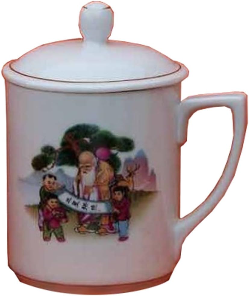 13714 - Lucky Tea Cup with Man - [F-13]
