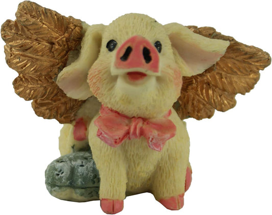 1373 - 3" Winged Pig - Blue Heart - |Z-39|