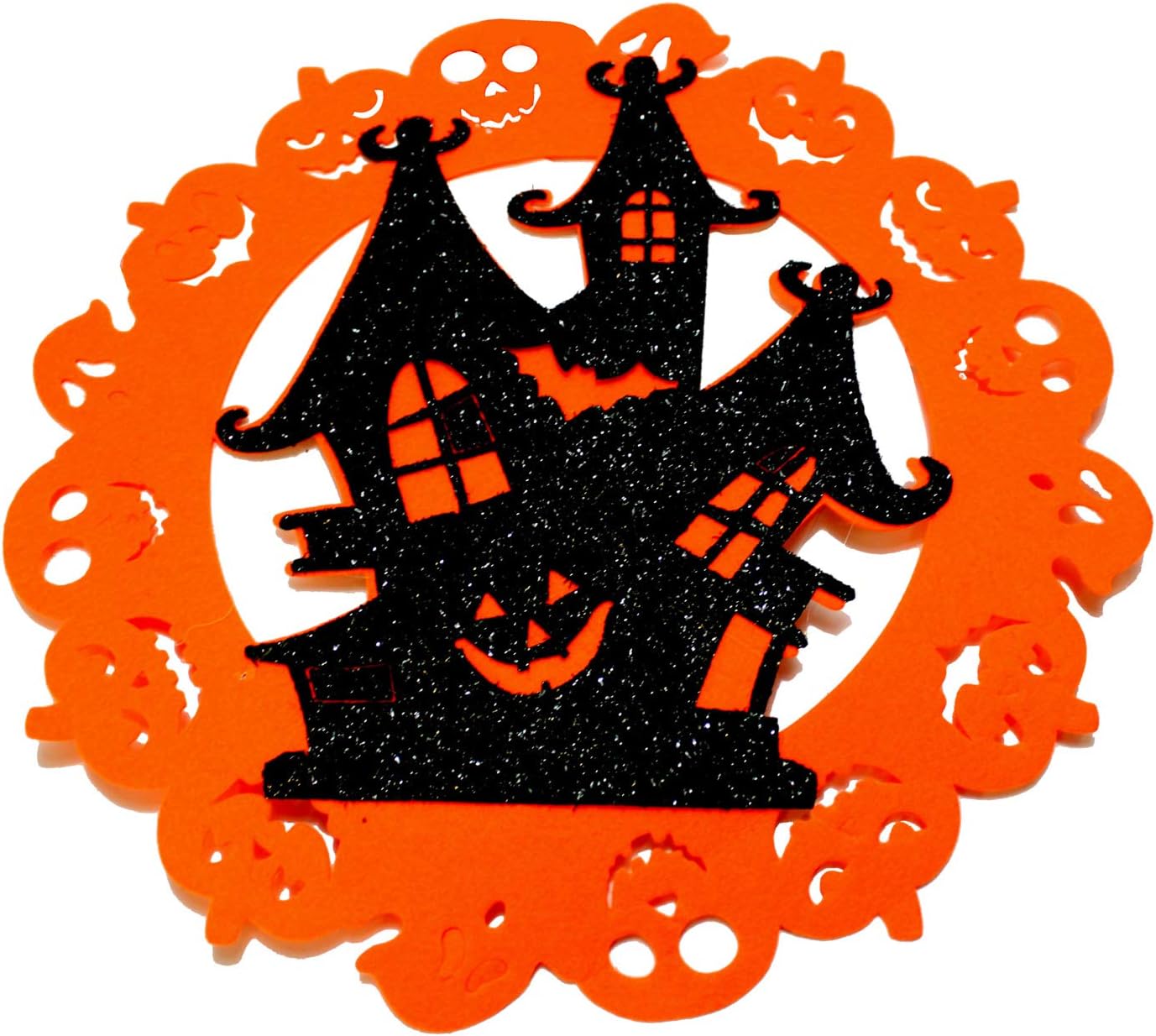 13780 - Felt Pumpkin Haunted House Deco - [Pod 2-13]