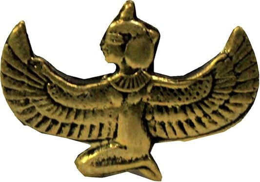 13785 - Brass Falcon Egypt Ring - [Clear-38]