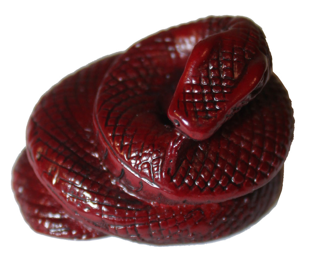 13844 - 1.5" Red Zodiac Snake - Coiled - |Z-89|