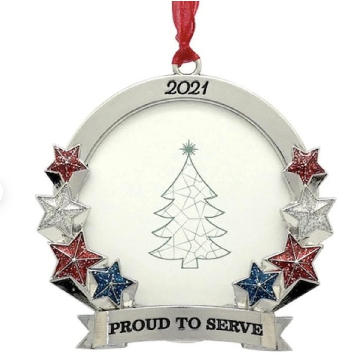 13900 - Proud To Serve Frame Ornament