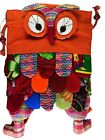 13910 - Orange Owl Patchwork 10.5" x 9.5" Backpack - |H-56|
