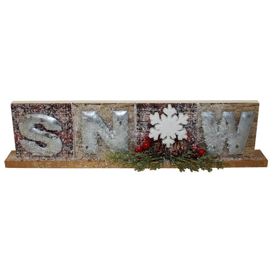1407 - Snow Wooden Christmas Sign |Pod 2-59|