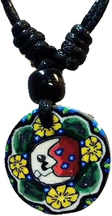 14106 - Claymatic Moon Yellow Flowers - [Clear-93]