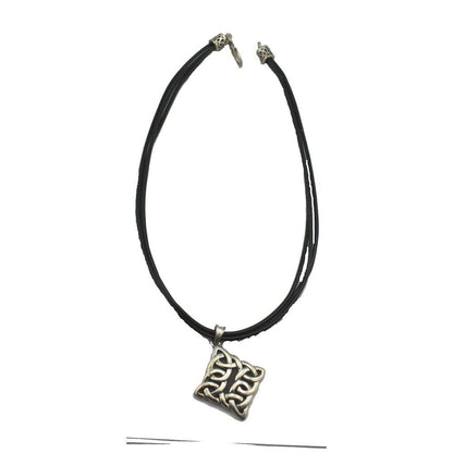 1414 - Celtic 15 inch Necklace - Silver - |Clear-5|