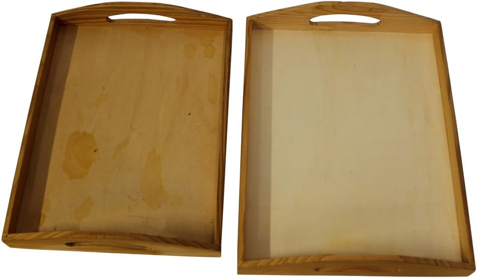 14214 - Set of Two Pine Craft Trays - [F-21]