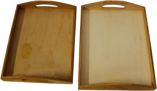 14214 - Set of Two Pine Craft Trays - [F-21]