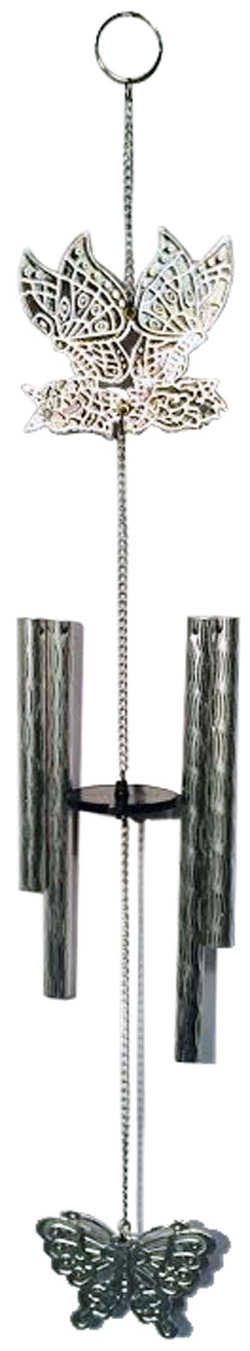 14292 - 18" Metal Gold Copper Laser Cut Windchime Butterfly |G-12|
