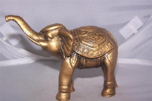 14491 - 4.5" Golden Polyresin Elephant  |Z-84|