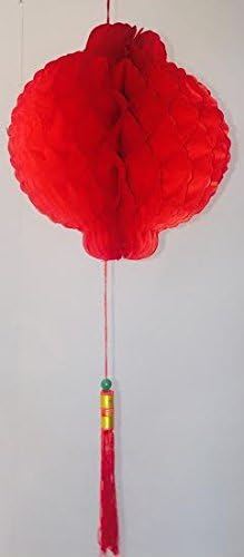 14532 - Tissue Red Lantern Decoration - [2-11   Garage-258]