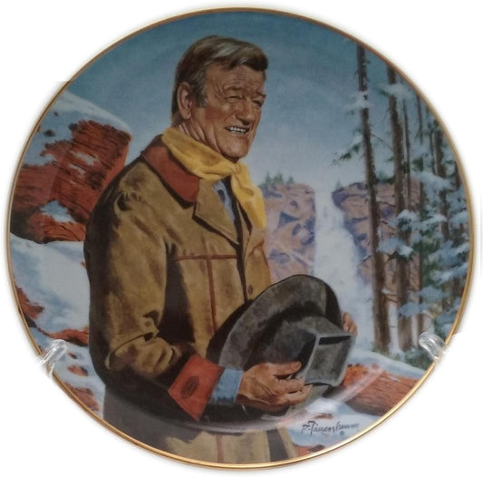 14586 - John Wayne "Pine Ridge" Franklin Mint 8" Limited Edition Plate HB2084 |9-20|