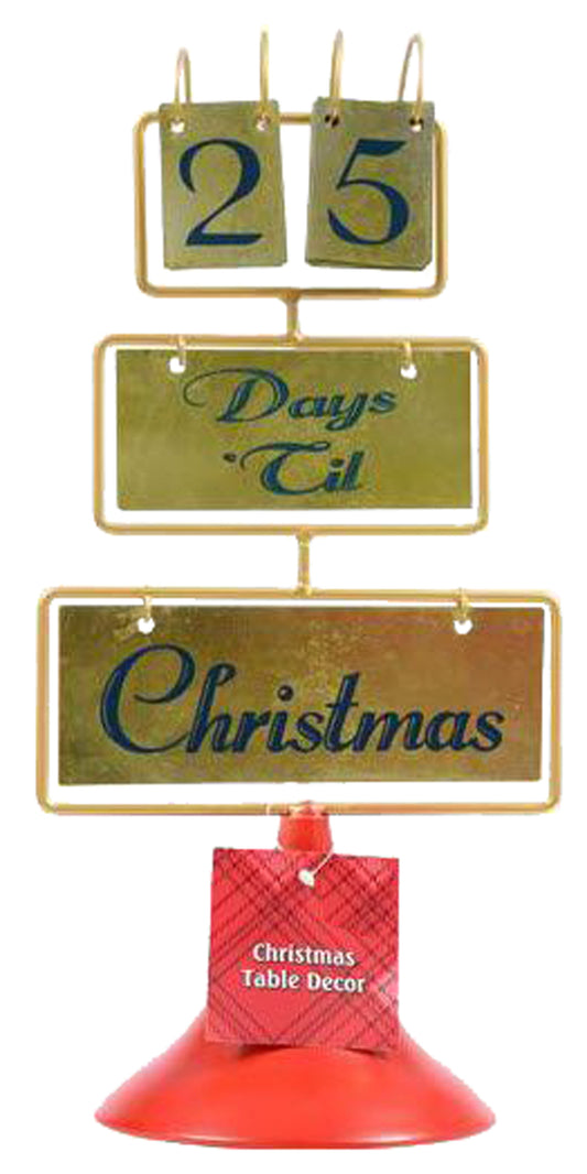 14596 - Days Til Christmas Brass 13" |Pod 1-64|
