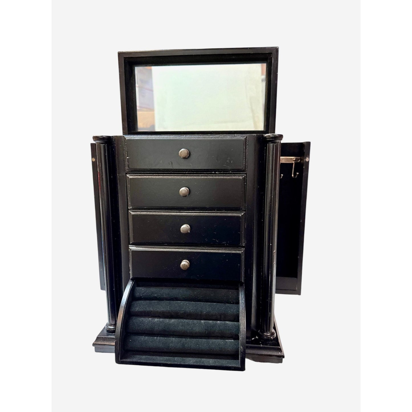 1467 - 13" 4 Drawer Jewelry Box w/Mirror - |19-27|