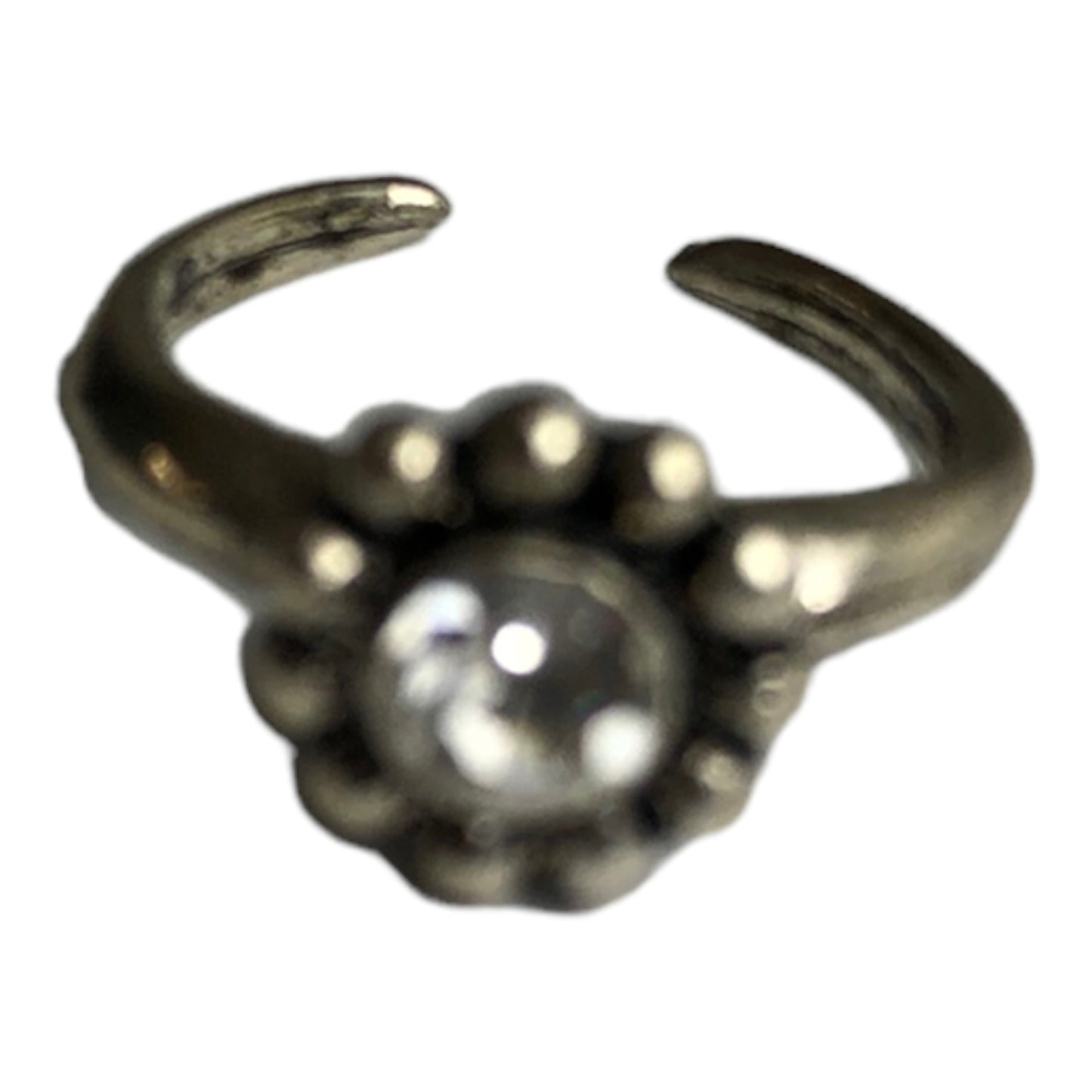 14683 - Crystal Flower Toe Ring - |Clear-227|