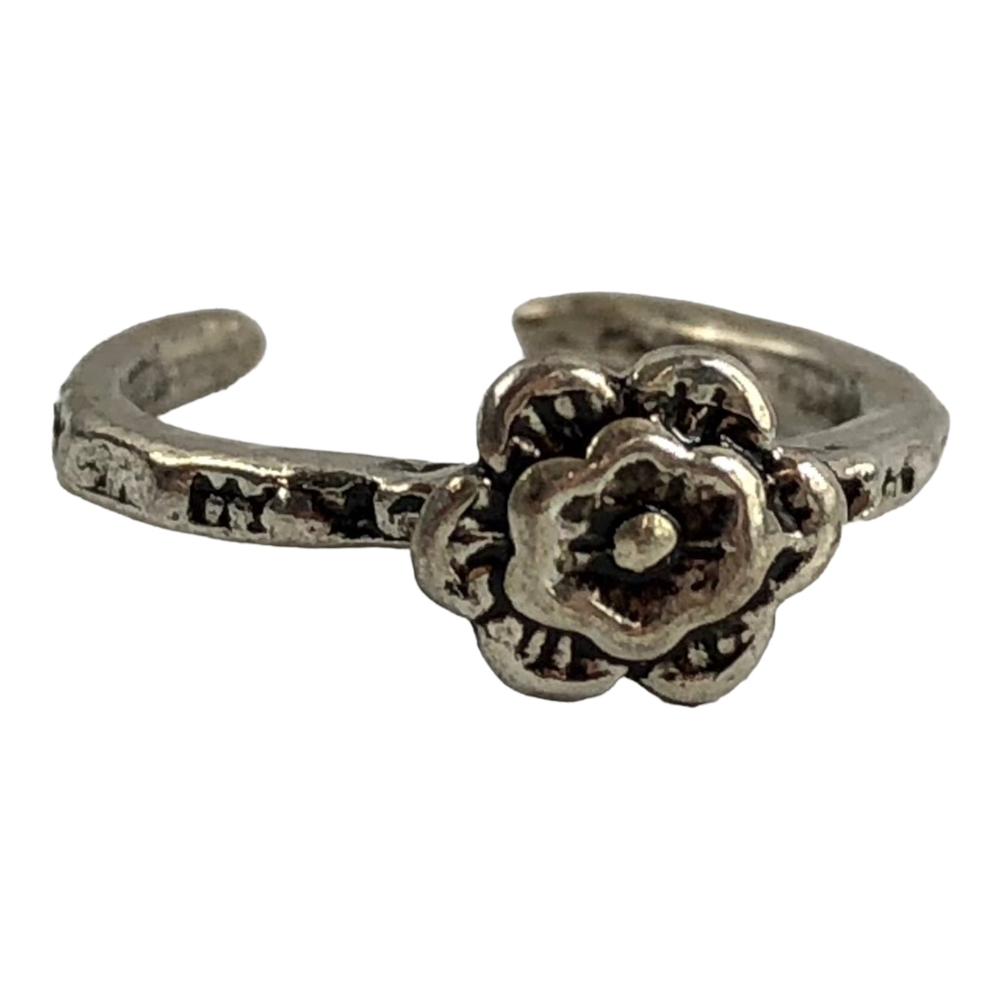 14733 - One Flower Toe Ring - |Clear-227|
