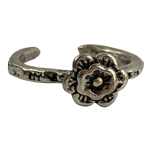 14733 - One Flower Toe Ring - |Clear-227|